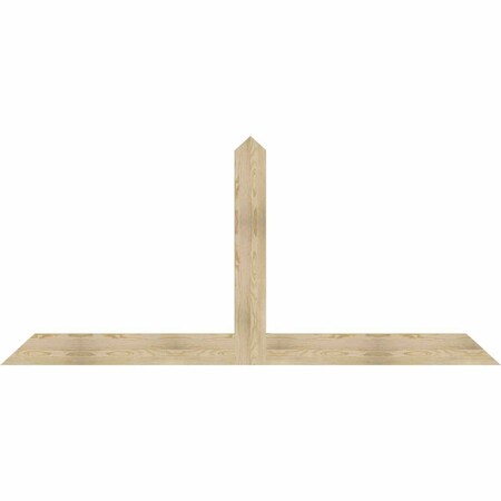 Ekena Millwork Portland Rough Sawn Timber Gable Bracket, Douglas Fir, 96"W x 44"H x 2"D x 6"F, 11/12 Pitch GBW096X44X0206POR00RDF